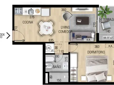 VENTA APARTAMENTO 1 DORMITORIO EN POZO EN PRADO