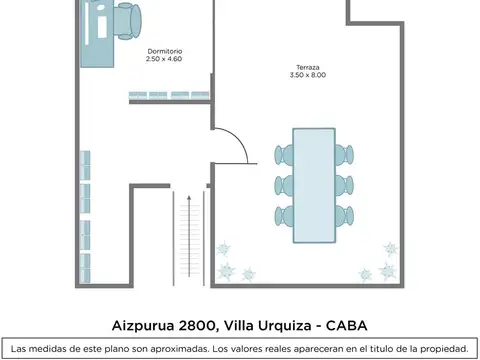 Departamento 3 ambientes con 1 baño