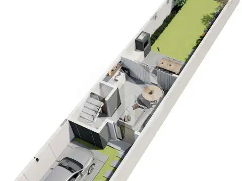 Casa 3 ambientes con 2 baños