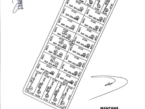 Terreno en Venta 27  mts Fondo