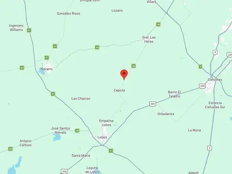 Campo de 14 has. en Cuartel Zapiola apto ganadería y agrícola, Lobos, pcia de Buenos Aires