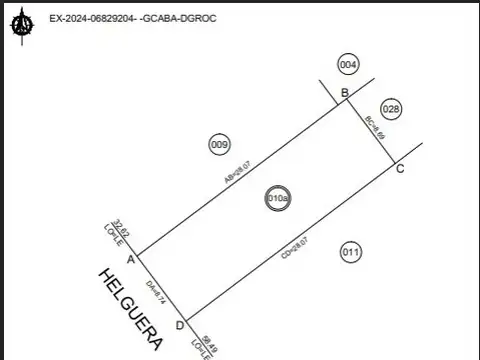 Terreno en Venta 28  mts Fondo