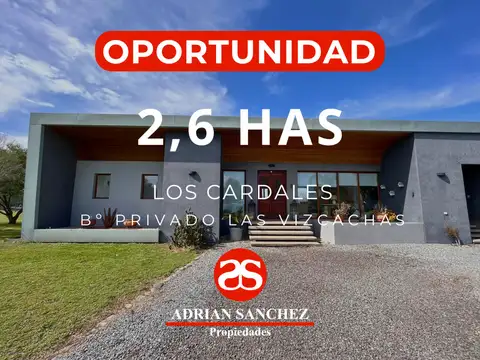 ¡ RETASADA ! Chacra de 2,6 has en Barrio Privado de Chacras "Las Vizcachas"