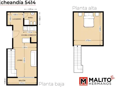 Depto Tipo Casa en Venta de Monoambiente
