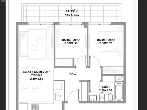 Departamento en Venta Apto profesional