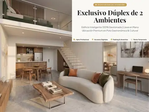 VENTA DUPLEX 2 AMBIENTES PALERMO HOLLYWOOD