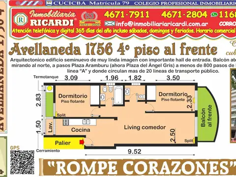 ROMPE CORAZONES 3 amb balcon aterrazado + coch