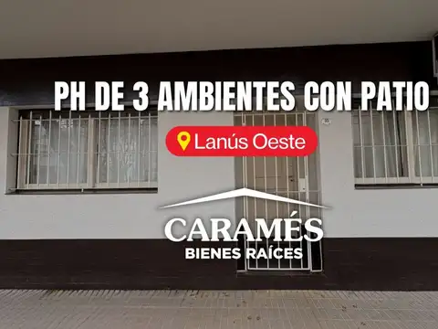 PH 3 ambientes de 58 m² c/ entrada ind en pleno Lanús Oeste