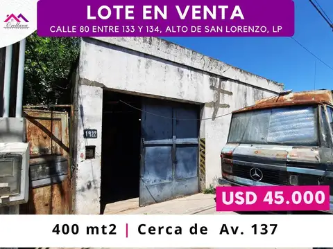 Venta de Lote de 10x40 ALTOS DE SAN LORENZO