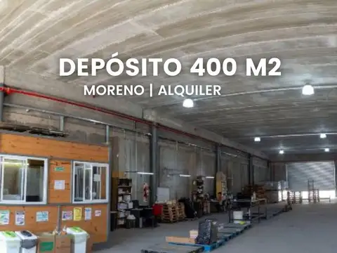 DEPÓSITO EN ALQUILER DE 400 M2 EN PREDIO CERRADO