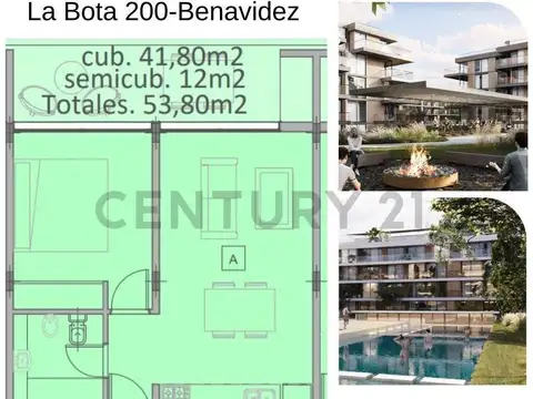 Venta departamento 2 ambientes La Bota-Benavidez-Tigre
