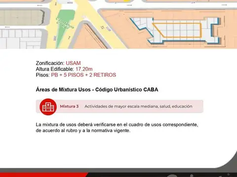 Terreno en Venta en Villa Crespo, USD 310.000