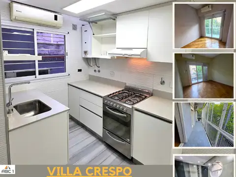 EXCELENTE 3 AMBIENTES con COCHERA CUBIERTA y DOBLE CIRCULACIÓN, en la mejor zona de VILLA CRESPO! Cocina independiente con lavadero y Baño NUEVOS! Apto profesional! Apto crédito!