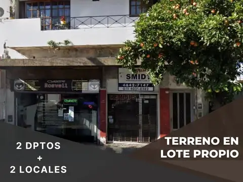 Terreno De 160m² P/edificar Con 2 Departamentos Y 2 Locales En Lote Propio -VILLA DEVOTO