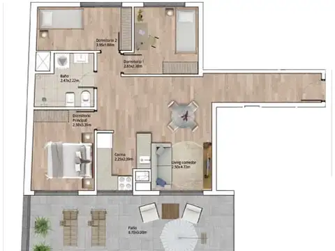 Departamento en Venta de 4 ambientes