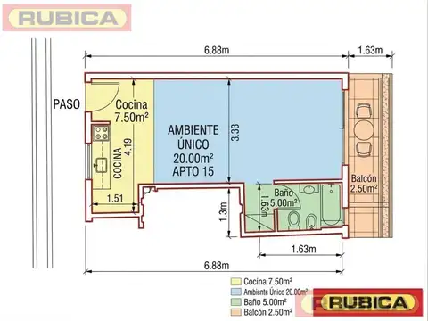 Departamento en Venta de Monoambiente
