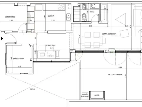 Depto Tipo Casa en Venta de 2 dormitorios