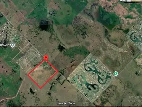 Fracción de 57 has en venta en Ezeiza, Canning, con acceso desde Ruta 52.