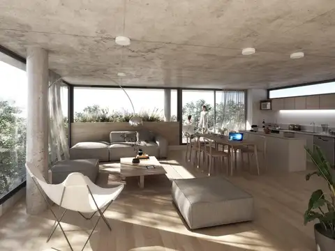 Departamento 2 ambientes con 2 baños