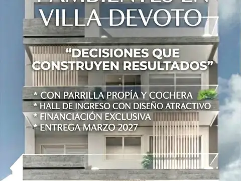 Venta Semipiso 4 Amb balcon  Premiun ,Villa Devoto