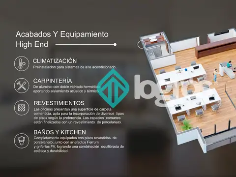 Oficina Monoambiente con 1 baño