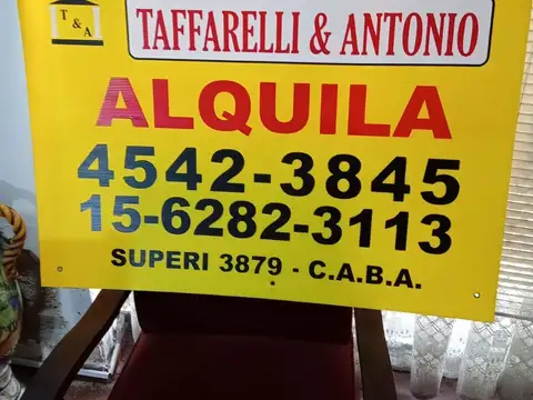 Departamento en alquiler en Nuñez, 2 ambientes lateral, excelente estado.