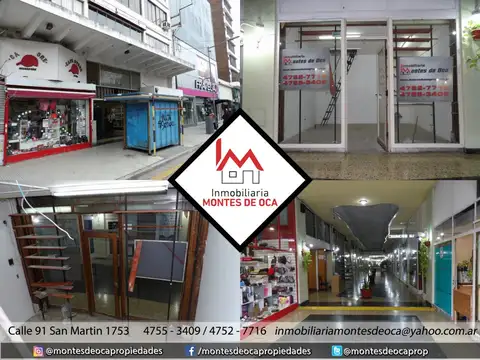 LOCAL EN GALERIA CENTRICA A MTS DE LA PLAZA SAN MARTIN