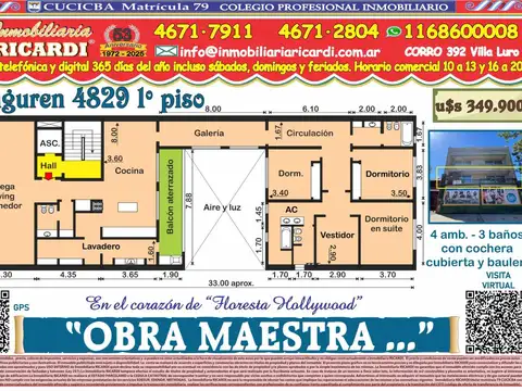 OBRA MAESTRA.. piso PREMIUM a estrenar