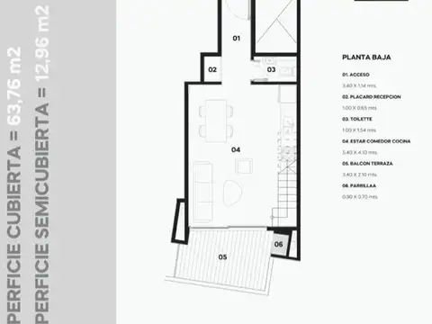 Departamento en Venta de 2 ambientes