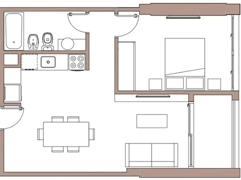 SE VENDE DEPARTAMENTO 1 DORM EN BV CENTER