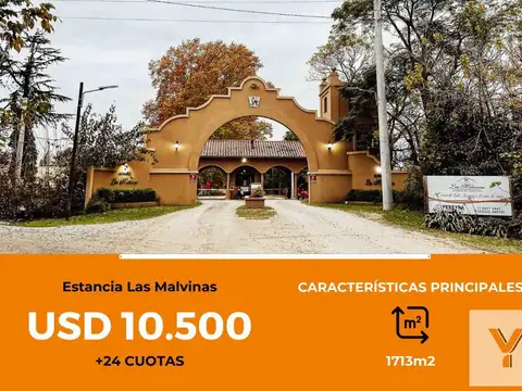 Terreno en venta - 1.713mts2 - Estancia Las Malvinas, Coronel Brandsen [FINANCIADO]