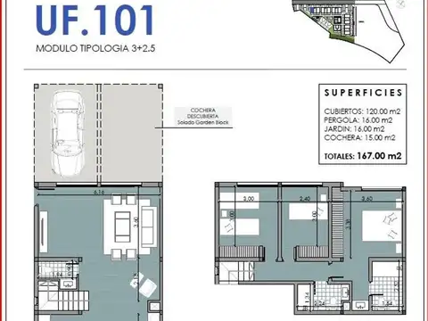 Depto Tipo Casa en Venta con 1 cocheras