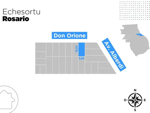 Terreno en Venta 8  mts Frente