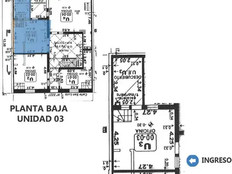 Oficina 2 ambientes con 1 baño