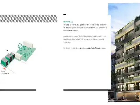 Departamento 2 ambientes con 1 baño