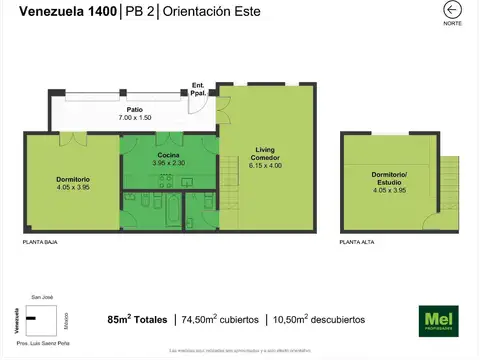 Depto Tipo Casa en Venta de 3 ambientes