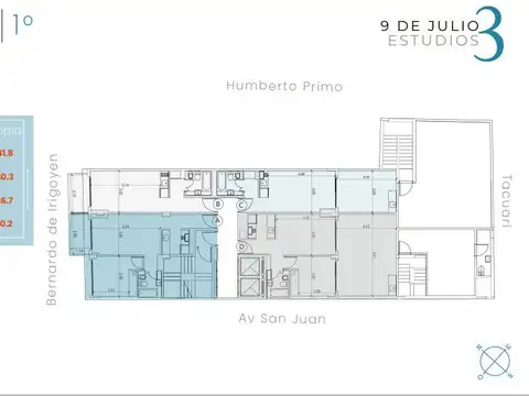 Departamento 2 ambientes - Disposición Contrafrente con excelente vista - Barrio de San Telmo
