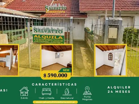 PH al frente con jardín propio en alquiler en Punta Mogotes