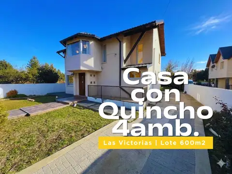 VENTA CASA CON QUINCHO EN LAS VICTORIAS LOTE 600M2