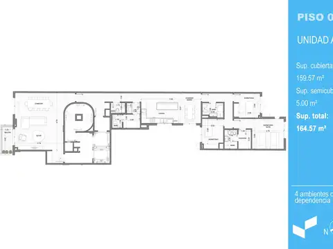 Departamento en Venta de 4 ambientes