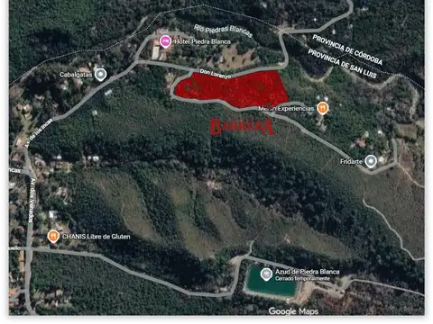 Frente al Hotel Piedra Blanca, Lote 32.500 m2