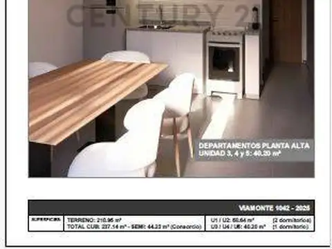 Departamento en Venta de 1 dormitorio