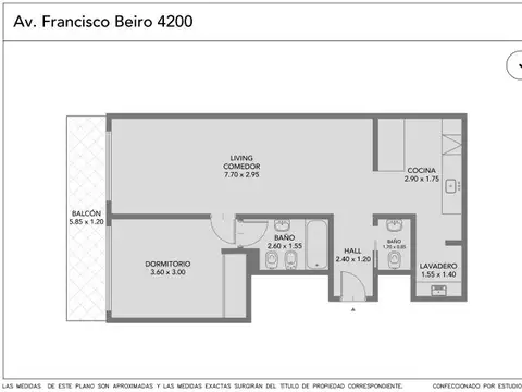 VENTA EXCELENTE DPTO 2 AMBIENTES C/BALCÓN AL FRENTE EN DEVOTO