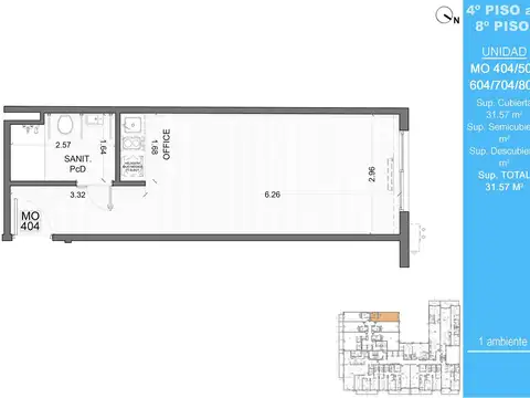 Departamento en Venta Apto profesional