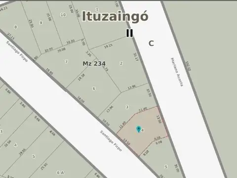 VENTA - Lote baldío c/ salida a dos calles! Ituzaingó