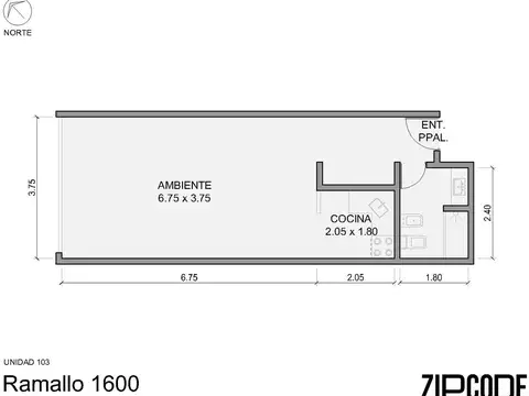 Departamento en Alquiler en Núñez, $ 700.000