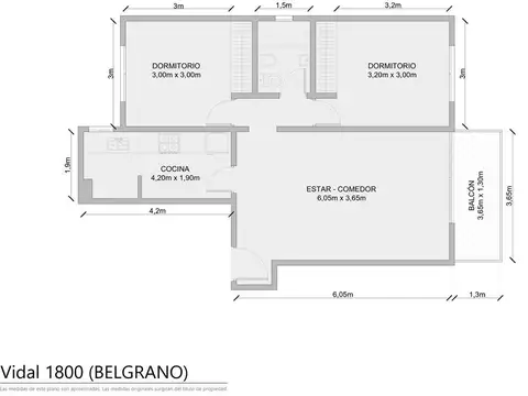 Departamento en Venta de 3 ambientes