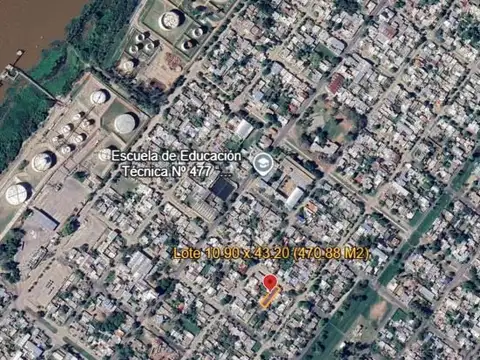 Terreno en Venta 43,20  mts Fondo