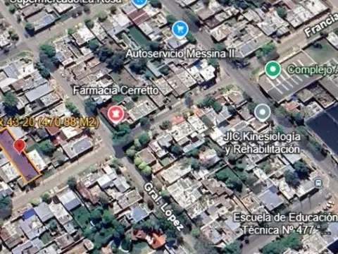 Terreno en Venta 10,90  mts Frente