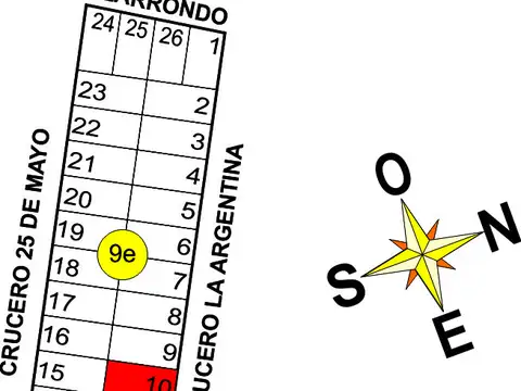 Lote: Crucero La Argentina E/ Larrondo Y Artiguet - Pavon - B851